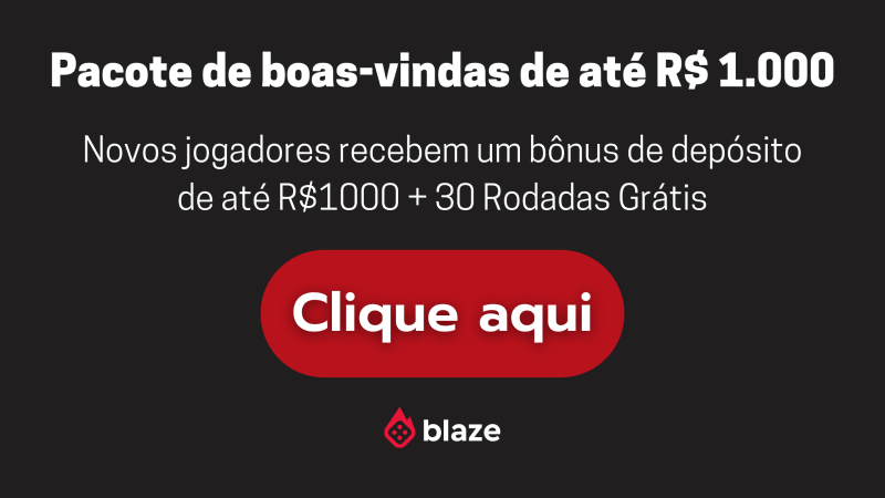 Blaze Bônus de Boas-Vindas | 30 Rodadas Grátis + até R$1000